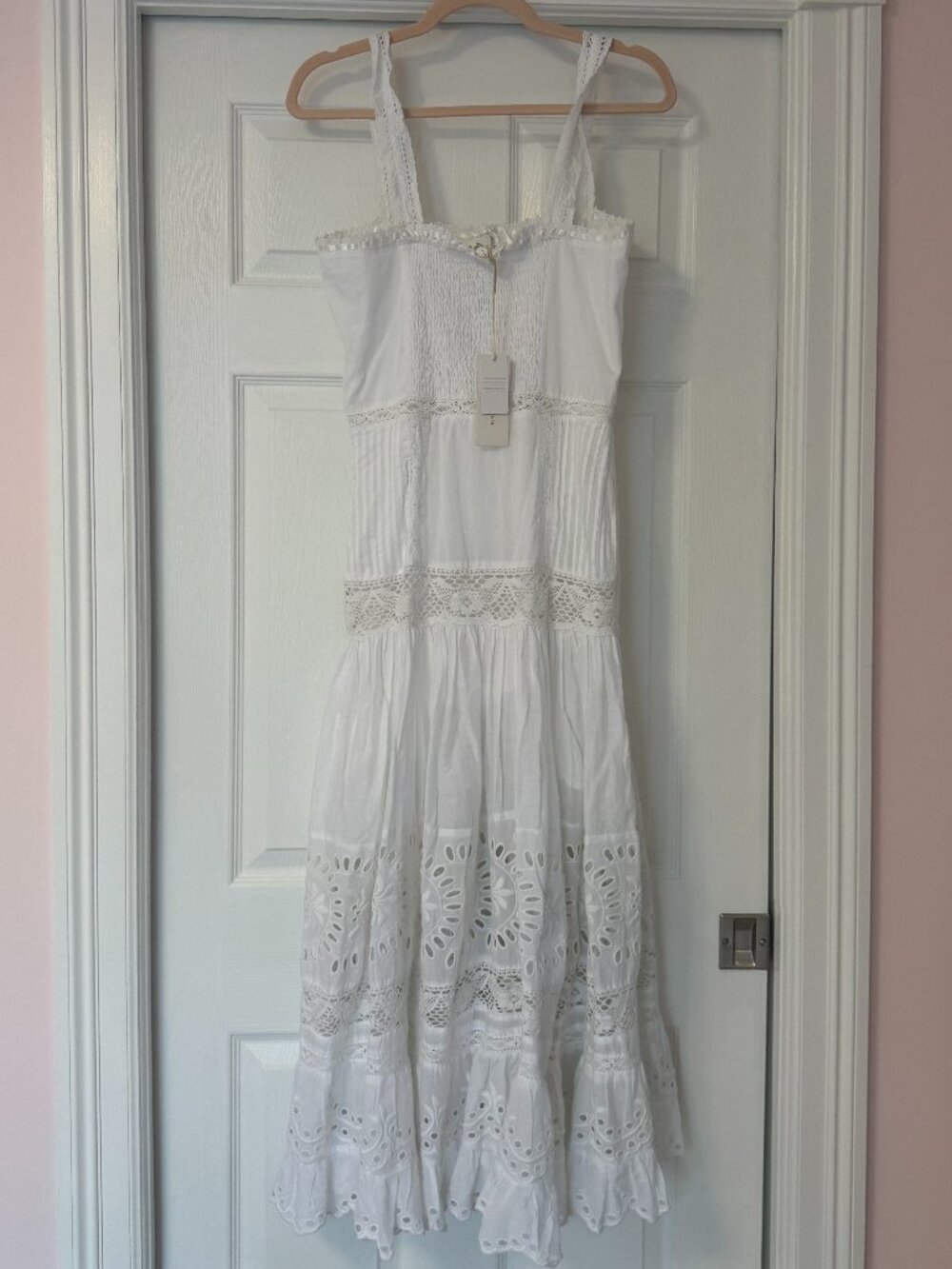 Altar'd State Beverly White Eyelet Lace Maxi Dress - Picture 6 of 6